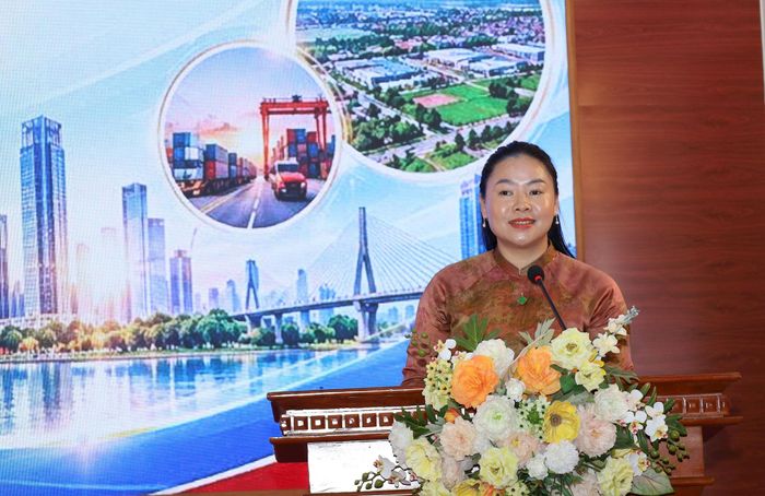 Bà Đặng Thị Lan Phương, Giám đốc Công ty cổ phần Hạnh Phúc Việt Nam, phát biểu tại hội nghị. Ảnh: Kim Nhuệ