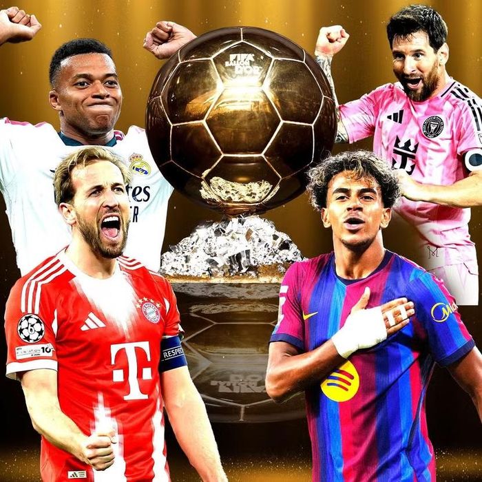 Mbappe, Messi, Kane và Yamal được cho là 4 cái tên sẽ cạnh tranh Quả bóng Vàng 2026 (Ảnh: Sun Sport)