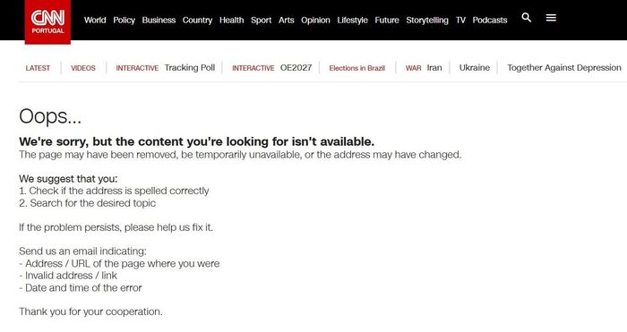  CNN Portugal xóa bài đăng về Ronaldo. 