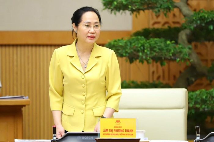 Bộ trưởng Bộ VHTTDL Lâm Thị Phương Thanh phát biểu tại Hội nghị