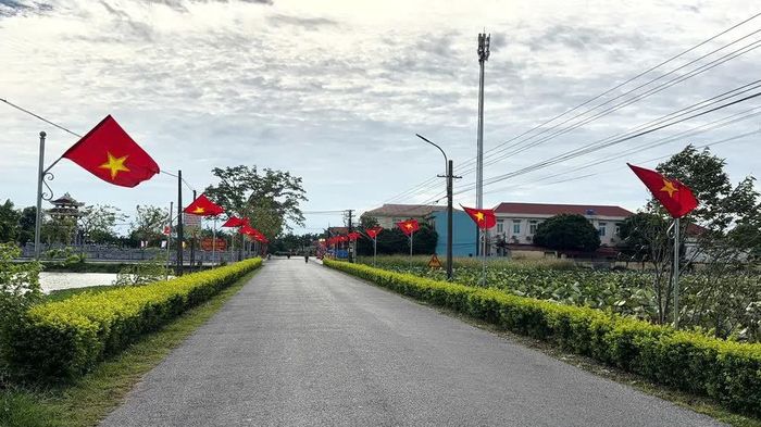 Mô hình “Đường cờ Tổ quốc” đang tạo điểm nhấn cho diện mạo nông thôn, góp phần thực hiện các tiêu chí xây dựng nông thôn mới tại Thanh Hóa
