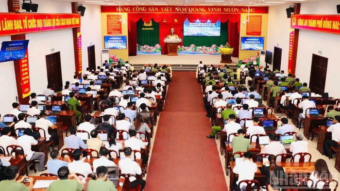 Quang cảnh khai mạc diễn tập thực chiến bảo đảm an ninh mạng thành phố Đồng Nai năm 2026. (Ảnh: THIÊN VƯƠNG)