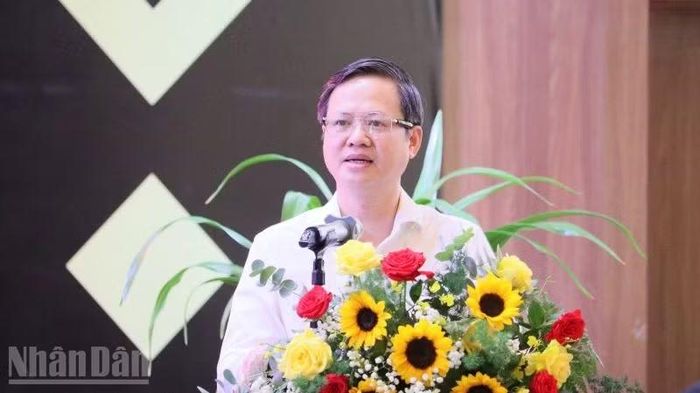 Đồng chí Đoàn Anh Dũng, Ủy viên Trung ương Đảng, Phó Chủ nhiệm Ủy ban Kiểm tra Trung ương phát biểu. (Ảnh: VŨ TÂN)
