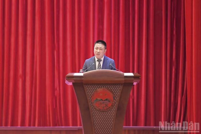 Đại biểu hai nước tham luận tại diễn đàn. (Ảnh: LINH PHAN)