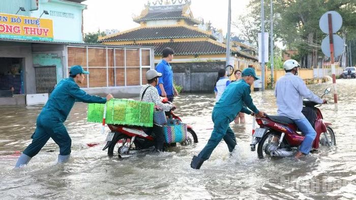 Tình trạng ngập sâu thường xảy ra tại khu vực Bình Thủy, Cái Khế. (Ảnh: VĂN ÚT)
