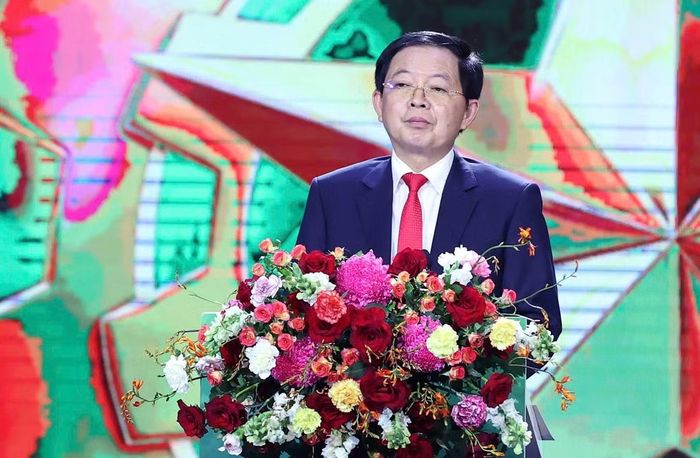 Phó Thủ tướng Hồ Quốc Dũng phát biểu ý kiến tại buổi lễ. (Ảnh: Ban tổ chức cung cấp)