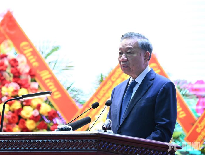 Tổng Bí thư, Chủ tịch nước Tô Lâm phát biểu tại buổi lễ.