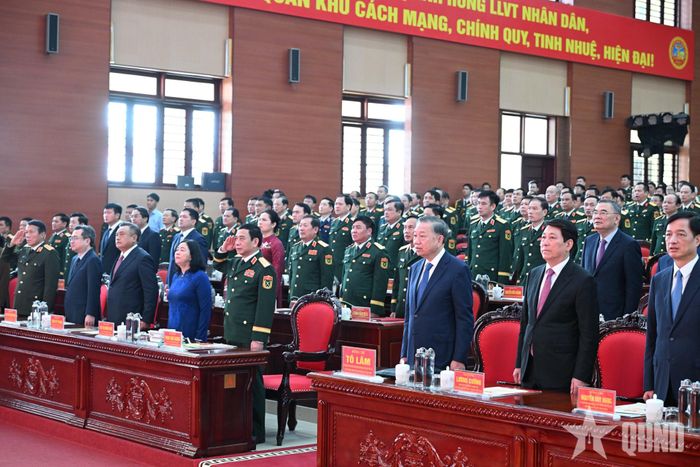 Tổng Bí thư, Chủ tịch nước Tô Lâm và các đại biểu tại buổi lễ.