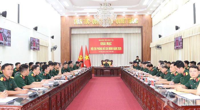 Quang cảnh khai mạc hội thi.