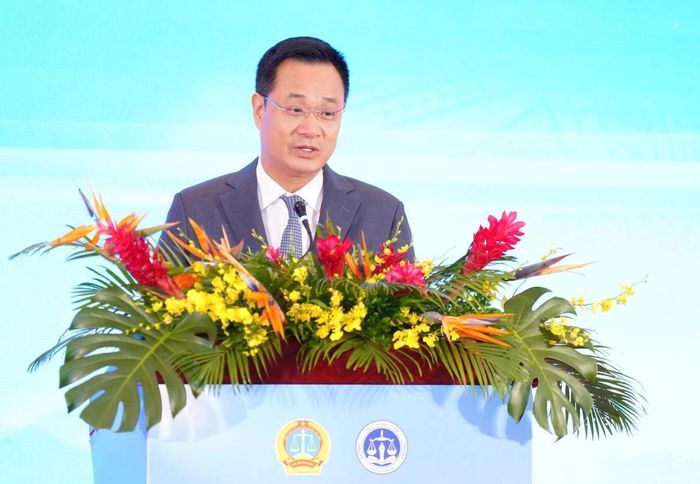 Bí thư Thành ủy Đà Nẵng Lê Ngọc Quang phát biểu chào mừng tại diễn đàn.