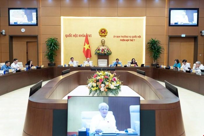  Phiên họp thứ 7 của Ủy ban Thường vụ Quốc hội. Ảnh: QUOCHOI.VN 