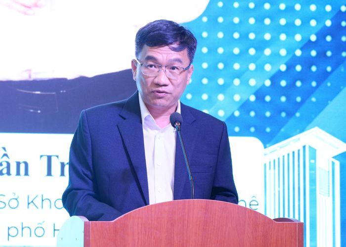  Phó Giám đốc Sở KH-CN TPHCM Trần Trọng Tuyên phát biểu tại hội thảo. QUANG HUY 