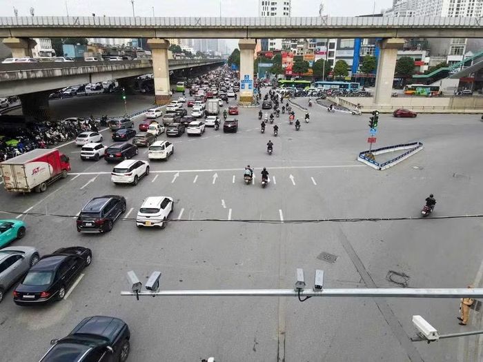 Camera AI phát hiện hàng loạt phương tiện vi phạm giao thông nhiều lần tại Hà Nội. Ảnh: Cục CSGT