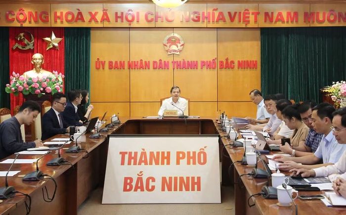 Quang cảnh buổi làm việc. Ảnh: bacninh.gov.vn.