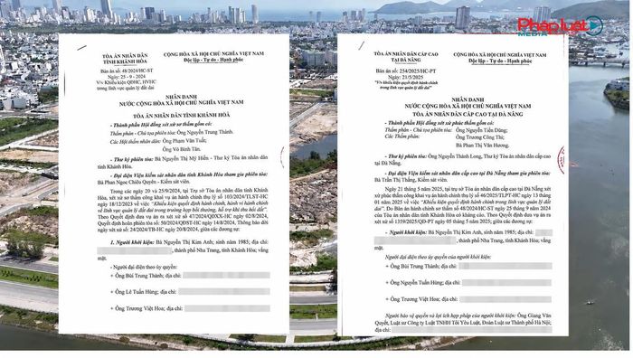 Hai bản án của Tòa tỉnh Khánh Hòa (2024) và Tòa Cấp cao tại Đà Nẵng (2025) đều tuyên hủy Quyết định số 408 và 410 của UBND TP Nha Trang do không đúng quy định của pháp luật