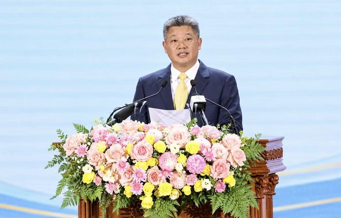 Ông Nguyễn Mạnh Quyền - Chủ tịch UBND tỉnh Hưng Yên, phát biểu tại hội nghị.