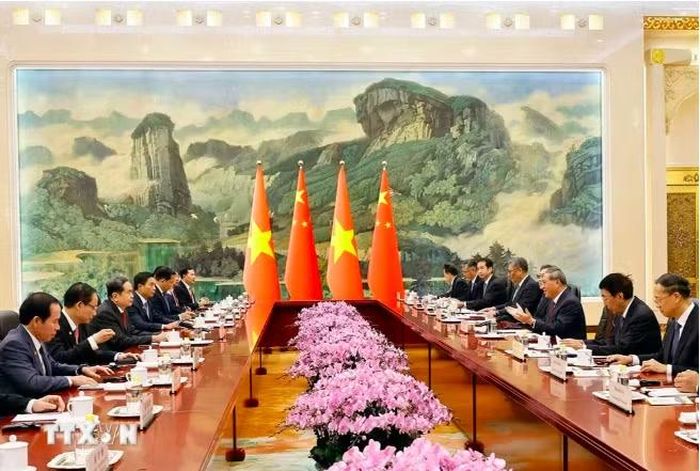 Toàn cảnh cuộc hội kiến. Ảnh: TTXVN