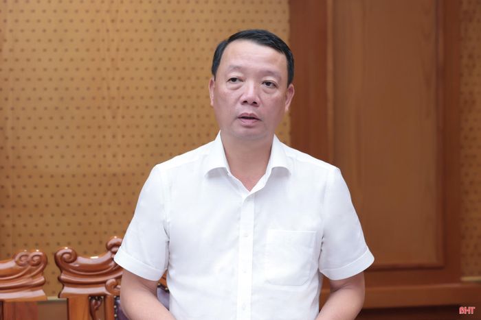 Đồng chí Phan Thiên Định - Phó Bí thư Tỉnh ủy, Chủ tịch UBND tỉnh phát biểu làm rõ một số nội dung tại cuộc họp.