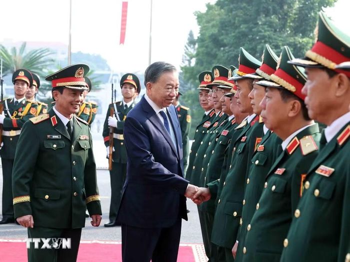 Tổng Bí thư, Chủ tịch nước Tô Lâm và các đại biểu. (Ảnh: Thống Nhất/TTXVN)