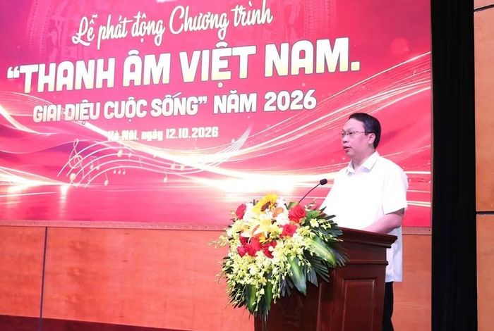 Thứ trưởng Bộ Văn hóa, Thể thao và Du lịch Nguyễn Huy Dũng phát biểu. (Ảnh: Trần Huấn)