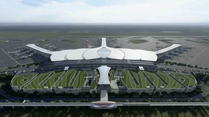 Phục Hưng Holdings đảm nhận nhiều công trình trọng điểm quốc gia, như Cảng hàng không quốc tế Long Thành. (Ảnh: ACV)