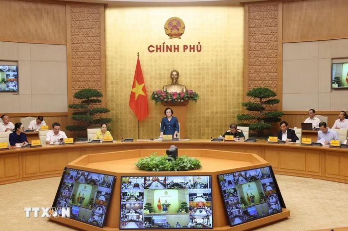 Phó Thủ tướng Phạm Thị Thanh Trà chủ trì họp trực tuyến toàn quốc về công tác chuẩn bị tổ chức Ngày Văn hóa Việt Nam gắn với Ngày hội Đại đoàn kết toàn dân tộc năm 2026. (Ảnh: Lâm Khánh/TTXVN)