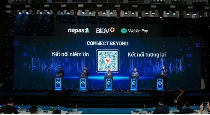 Lễ công bố mở rộng dịch vụ thanh toán QR xuyên biên giới Việt Nam – Trung Quốc. (Ảnh: Vietnam+)