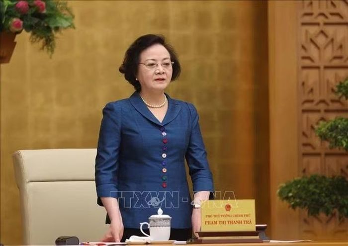 Phó Thủ tướng Phạm Thị Thanh Trà phát biểu chỉ đạo. Ảnh: Lâm Khánh/TTXVN