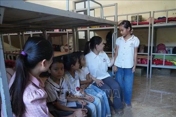 Ký túc xá của học sinh trường Phổ thông dân tộc bán trú Tiểu học Lượng Minh, xã Lượng Minh, tỉnh Nghệ An.