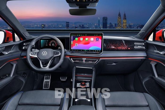 Khoang nội thất Volkswagen Tiguan hoàn toàn mới được nâng cấp toàn diện về chất liệu, mức độ hoàn thiện và trải nghiệm sử dụng. Không gian khoang lái được thiết kế hướng đến trải nghiệm trực quan và hiện đại hơn cho người lái
