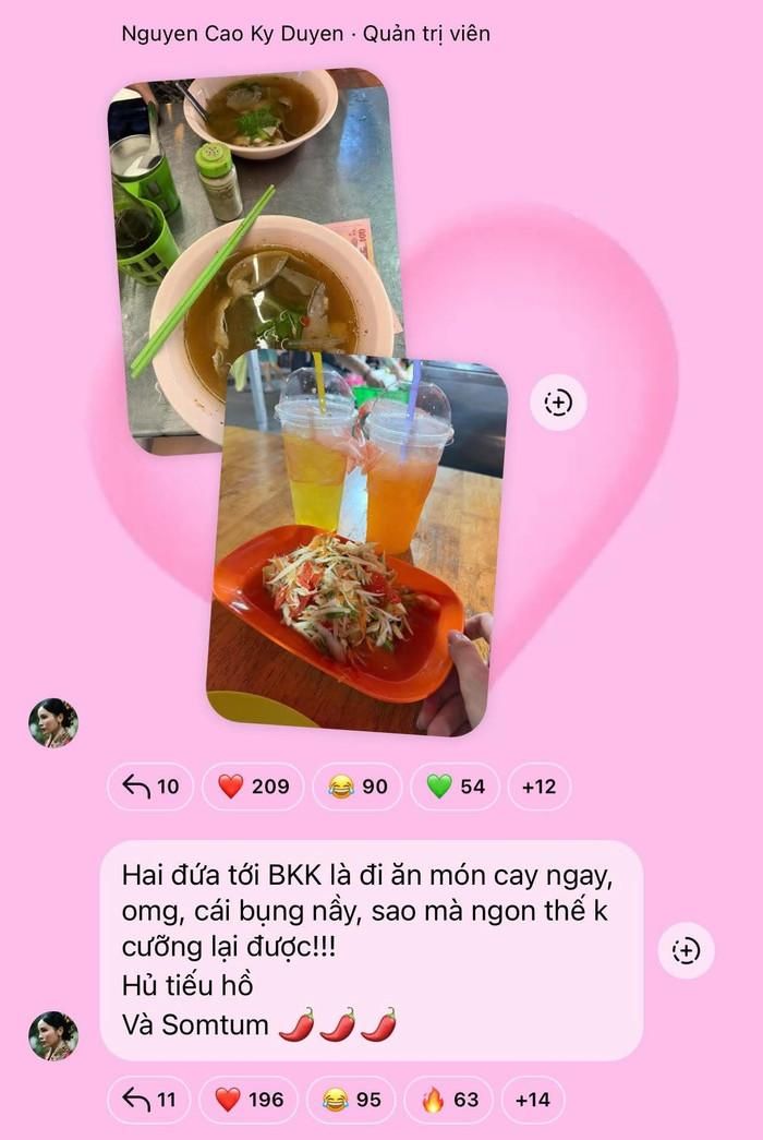 Hoa hậu Kỳ Duyên cập nhật chuyến đi Thái Lan cùng Đoàn Thiên Ân giữa ồn ào nghi bị nói xấu.