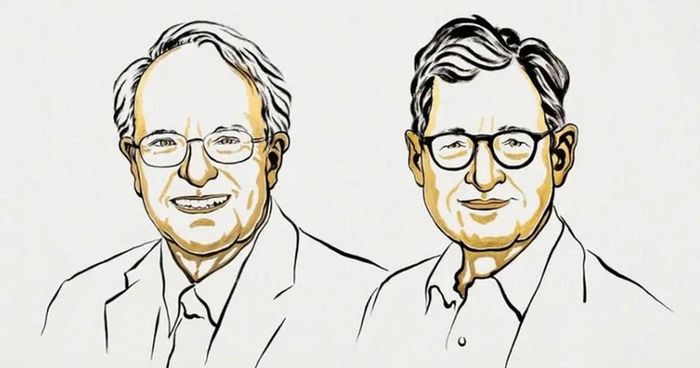 2 nhà kinh tế học người Mỹ Robert E. Hall (trái) và Michel Woodford