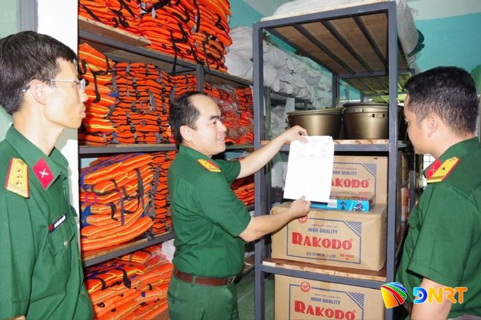 Kho vật chất phòng chống lụt bão.