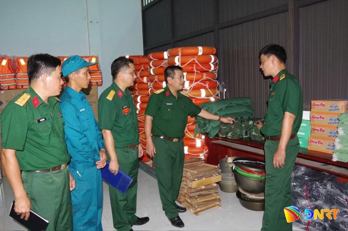 Vật chất phòng chống lụt bão luôn sẵn sàng.