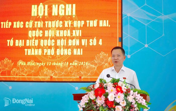 Đại biểu Quốc hội Trịnh Xuân An, Ủy viên là đại biểu Quốc hội hoạt động chuyên trách tại Ủy ban Quốc phòng, An ninh và Đối ngoại của Quốc hội thông tin đến cử tri về dự kiến nội dung, chương trình Kỳ họp thứ 2, Quốc hội khóa XVI. Ảnh: An Nhơn