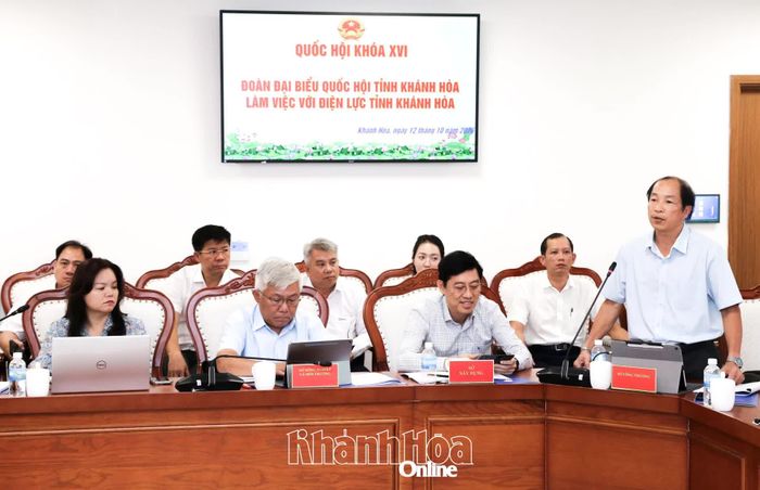 Lãnh đạo Sở Công Thương phát biểu tại buổi làm việc.
