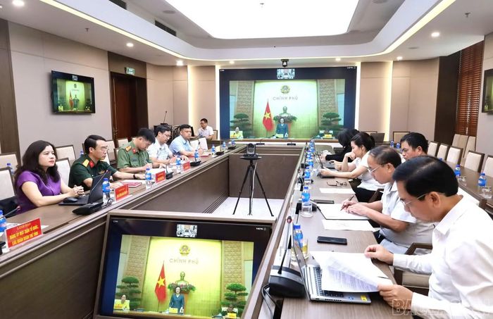 Quang cảnh cuộc họp tại điểm cầu tỉnh Lào Cai.