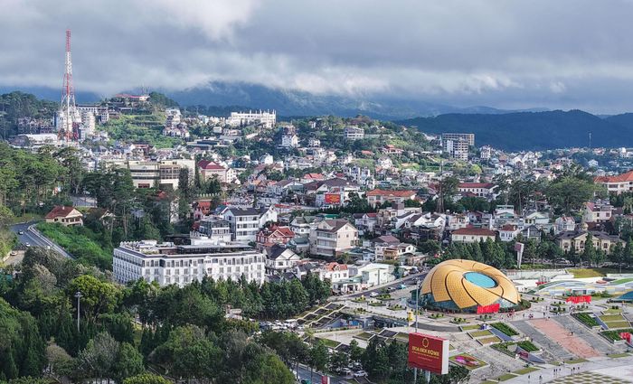 Một góc khu vực trung tâm đô thị Đà Lạt