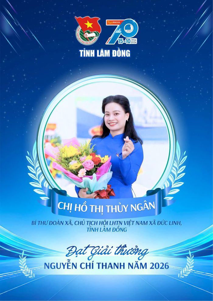 Chị Hồ Thị Thủy Ngân, Chủ tịch Hội LHTN Việt Nam xã Đức Linh
