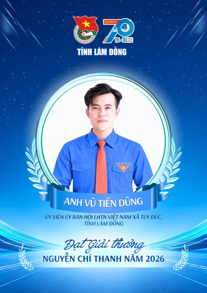 Anh Vũ Tiến Dũng, Ủy viên Ủy ban Hội LHTN Việt Nam xã Tuy Đức