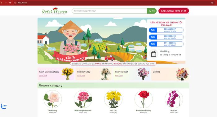 Khách hàng dễ dàng mua hoa tươi qua kênh trực tuyến