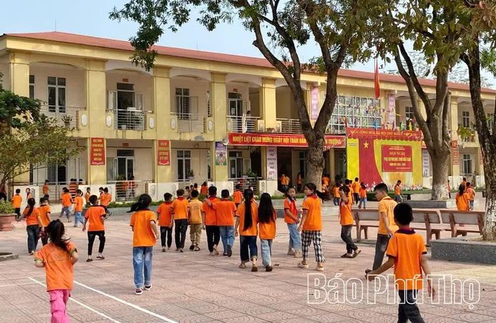 Một góc phân hiệu Tiểu học Đồng Ích A, xã Tiên Lữ đạt chuẩn quốc gia mức độ 2.