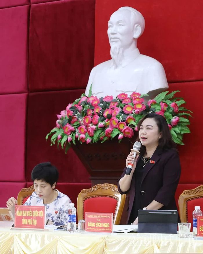 Đại diện Đoàn ĐBQH tỉnh phát biểu tiếp thu các kiến nghị của cử tri.