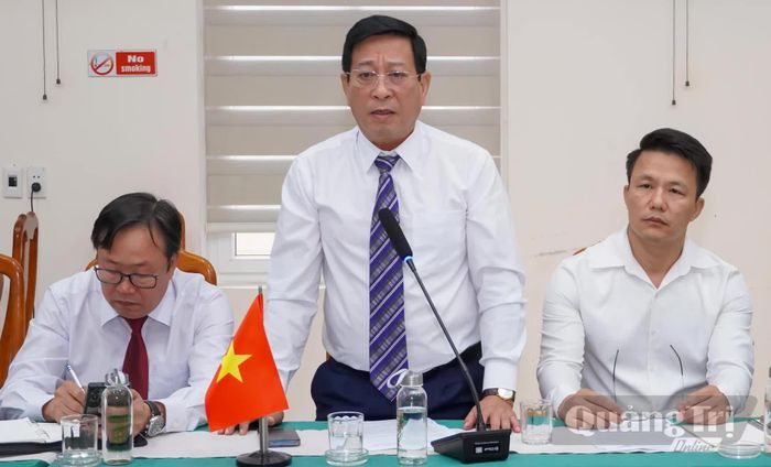 Đại diện lãnh đạo Ban Quản lý Vườn Quốc gia Phong Nha-Kẻ Bàng phát biểu tại buổi làm việc - Ảnh: N.H