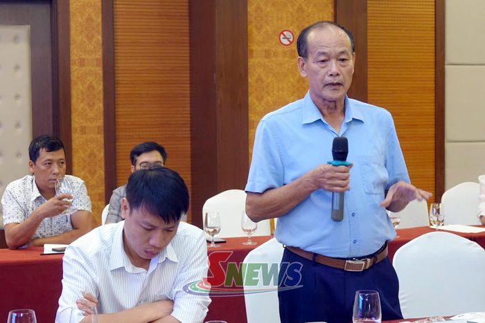 Đại diện Hội Cà phê Sơn La phát biểu.