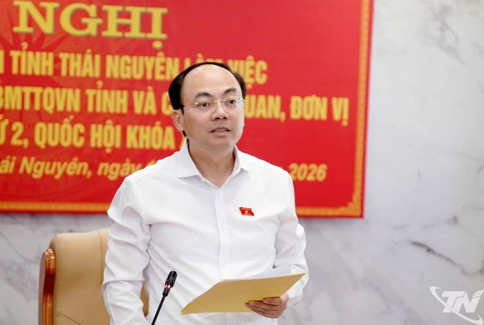 Đồng chí Nguyễn Đăng Bình, Phó Bí thư Thường trực Tỉnh ủy, Trưởng Đoàn đại biểu Quốc hội tỉnh kết luận Hội nghị.