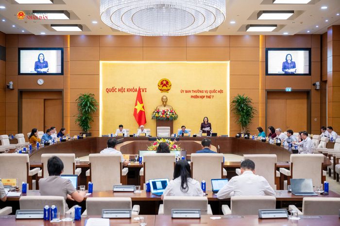 Phó Chủ tịch Quốc hội Nguyễn Thị Thanh điều hành nội dung phiên họp