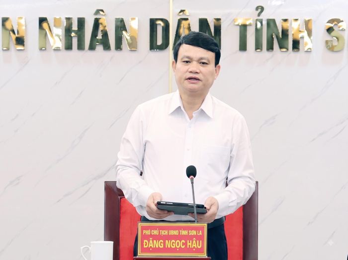 Phó Chủ tịch UBND tỉnh Đặng Ngọc Hậu phát biểu kết luận Phiên họp.