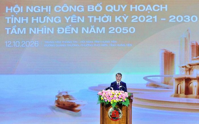 Ngày 12/10, Thủ tướng Chính phủ Lê Minh Hưng dự và phát biểu chỉ đạo tại Hội nghị công bố Quy hoạch tỉnh Hưng Yên thời kỳ 2021-2030, tầm nhìn đến năm 2050. Ảnh: chinhphu.vn