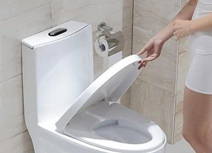 Đối với bồn cầu trong gia đình, đóng nắp khi không sử dụng là lựa chọn phù hợp để giữ không gian gọn gàng, hạn chế đồ vật vô tình rơi vào bên trong - Ảnh minh hoạ